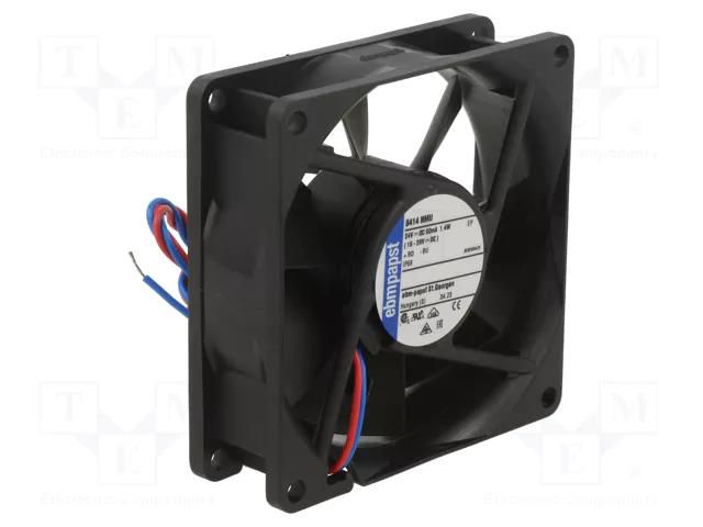 Fan: DC; axial; 24VDC; 80x80x25.4mm; 55m3/h; ball; 2600rpm EBM-PAPST 8414NMU