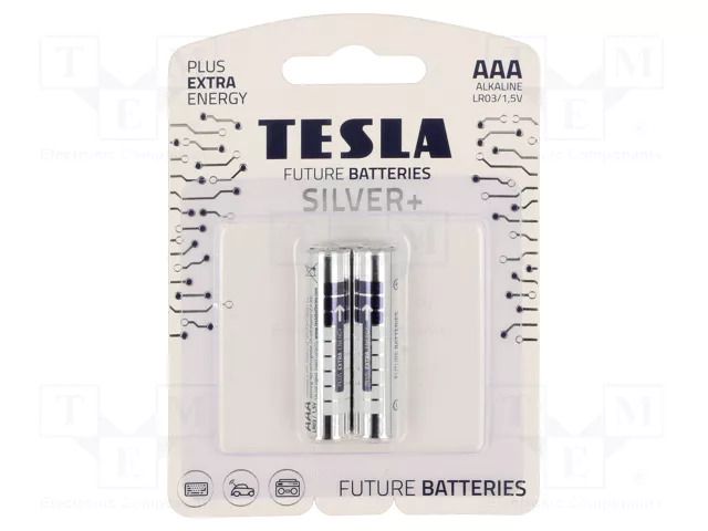 Battery: alkaline; AAA; 1.5V; non-rechargeable; Ø10.5x44.5mm TESLA BATTERIES BAT-LR03S/TESLA-B2