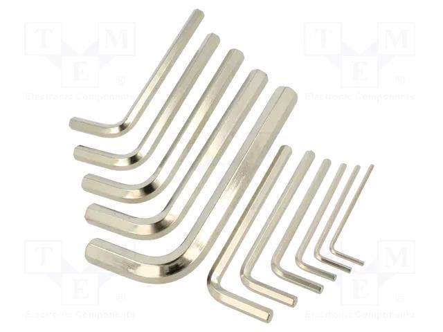 Wrench-set; hex key; steel; 11pcs. IRIMO SA.041091