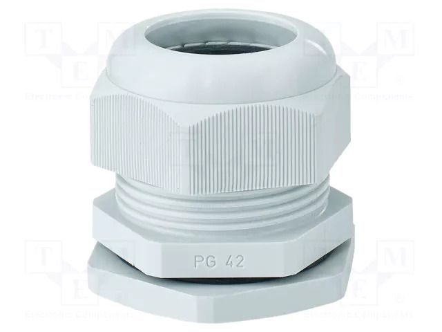 Cable gland; PG42; IP65; polyamide; light grey HENSEL HENSEL-AKS-42