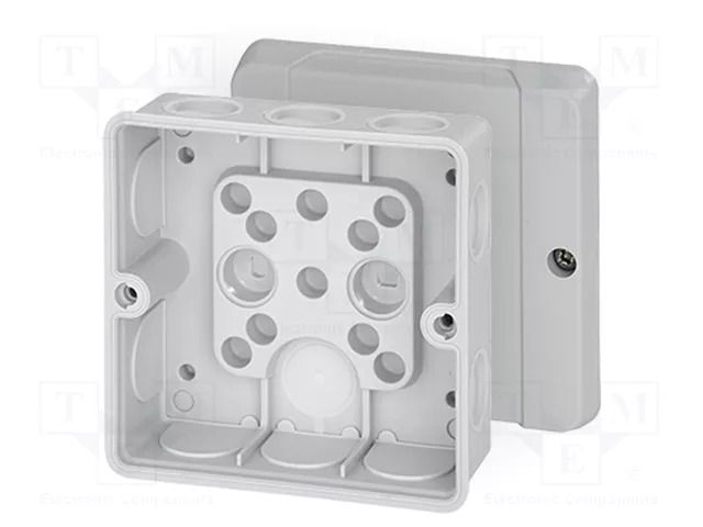 Enclosure: junction box; X: 98mm; Y: 98mm; Z: 55mm; IP55; grey HENSEL HENSEL-DE-9340