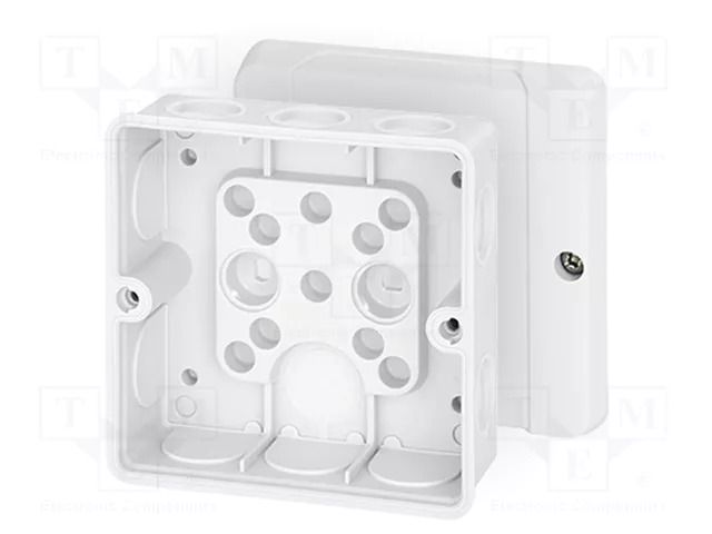 Enclosure: junction box; X: 98mm; Y: 98mm; Z: 55mm; IP55; white HENSEL HENSEL-DE-9341