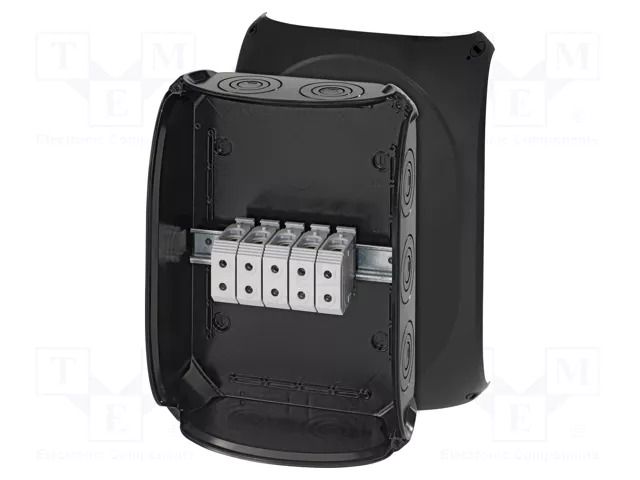 Enclosure: junction box; X: 255mm; Y: 355mm; Z: 122mm; IP66; black HENSEL HENSEL-KF-5050-B
