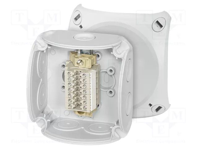 Enclosure: junction box; IP66; with terminals; grey; ENYCASE® HENSEL HENSEL-RK-0207-T
