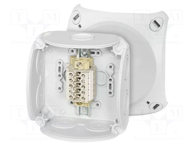 Enclosure: junction box; IP66; with terminals; grey; ENYCASE® HENSEL HENSEL-RK-0405-T