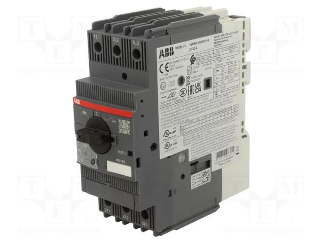 Motor breaker; 15kW; 208÷690VAC; for DIN rail mounting; IP20 ABB MS165-32