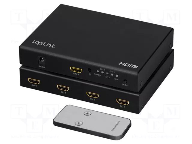 Splitter; HDCP 2.2,HDMI 2.0; 3D,4K,DDC,HDCP,HDR,LPCM,UHD 2160p LOGILINK HD0054