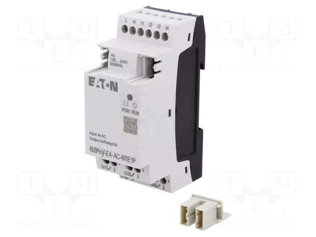Module: extension; IN: 4; OUT: 8; OUT 1: relay; 5A; 100÷240VAC; easyE4 EATON ELECTRIC EASY-E4-AC-8RE1P