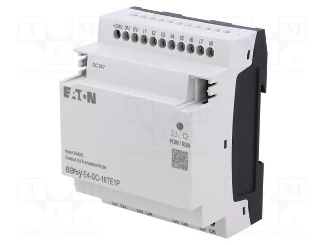 Module: extension; IN: 8; OUT: 8; OUT 1: transistor; 24VDC; easyE4 EATON ELECTRIC EASY-E4-DC-16TE1P