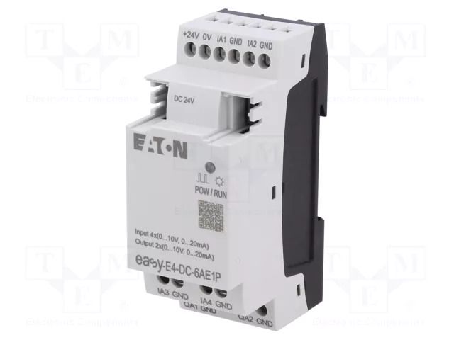 Module: extension; OUT 1: 0÷10V,0/4÷20mA; 24VDC; easyE4 EATON ELECTRIC EASY-E4-DC-6AE1P