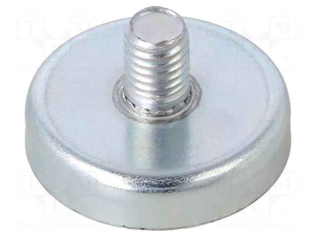 Magnet: permanent; hard ferrite; 80N; Ø: 32mm; H: 7mm; steel; steel ELESA+GANTER GN50.3-HF-32-M6