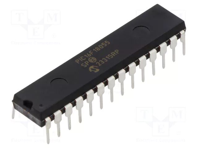 IC: PIC microcontroller; 14kB; 32MHz; 1.8÷5.5VDC; THT; SPDIP28 MICROCHIP TECHNOLOGY PIC16F18055-E/SP