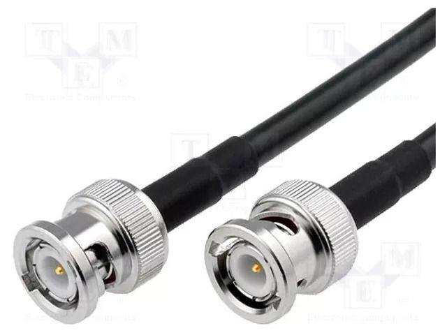Cable; 0.5m; BNC male,both sides; black; 50Ω AMPHENOL BNC-MM/50/0.5
