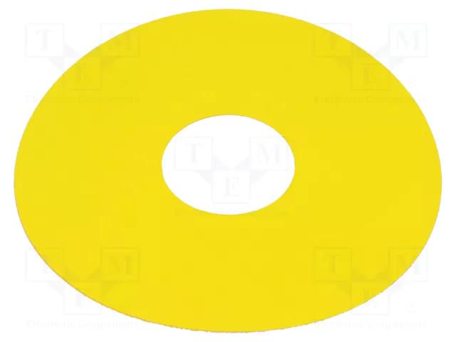 Description label; 45; 75mm; plastic; Body: yellow EAO 45-50J.1400