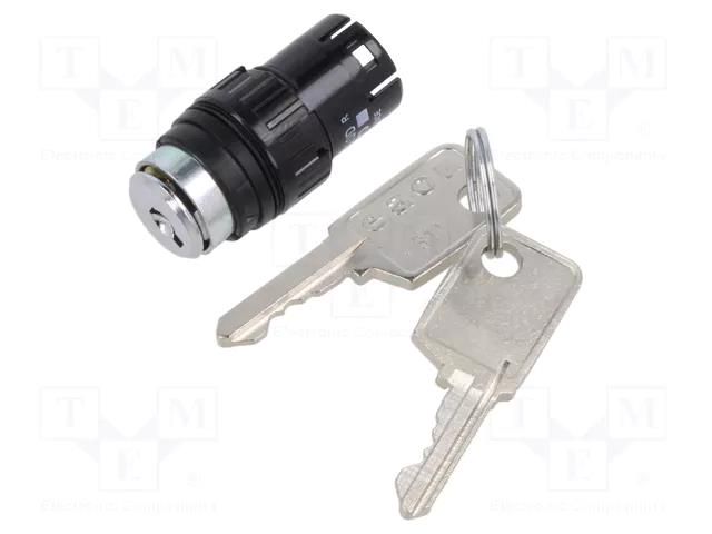 Switch: body; 16mm; Stabl.pos: 3; IP65; 61; Pos: 2; plastic EAO 61-2802.0/D