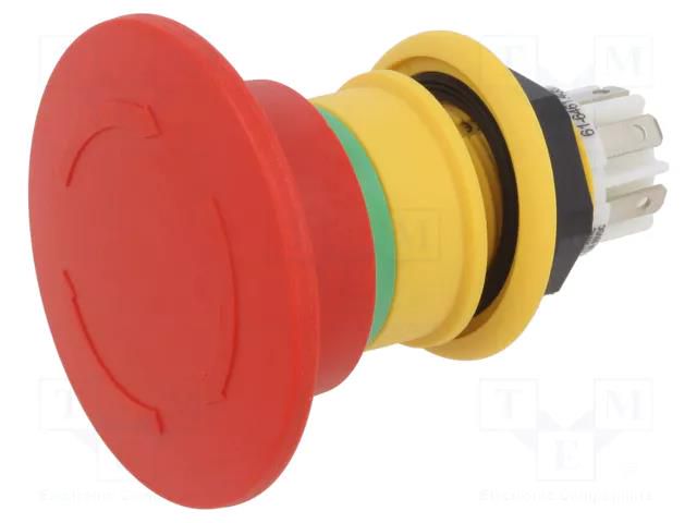 Switch: emergency stop; 16mm; NC x2 + NO; red; none; IP67,IP6K9K EAO 61-6461.4087