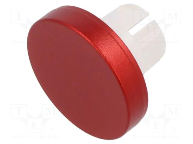Actuator lens; 22mm; 61; red; aluminium; Face dim: Ø19.7mm EAO 61-9841.2