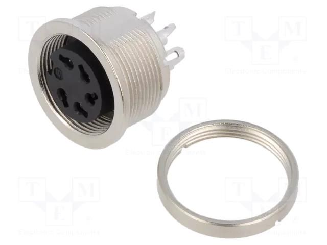 Connector: M16; socket; female; PIN: 5; 6A; 150V; soldering; straight BINDER 09-0316-00-05