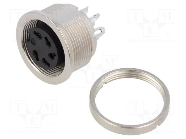 Connector: M16; socket; female; PIN: 5; 6A; 150V; soldering; straight BINDER 09-0316-00-05