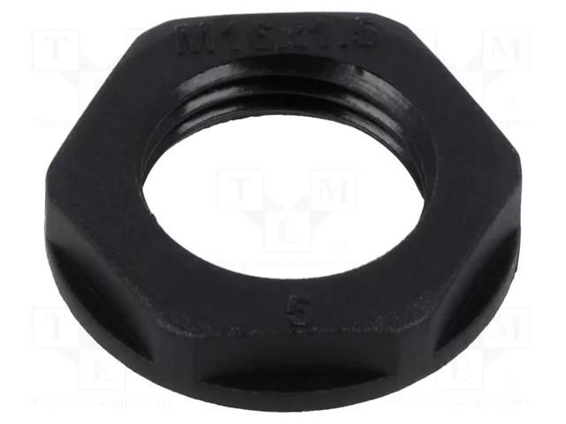 Nut; M40; polyamide; 50mm; black; Thread: metric; Pitch: 1.5 TE Connectivity 1SNG607018R0000