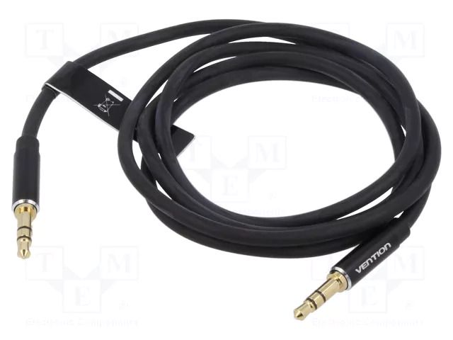 Cable; Jack 3.5mm 3pin plug,both sides; 1m; Plating: gold-plated VENTION BAXBF