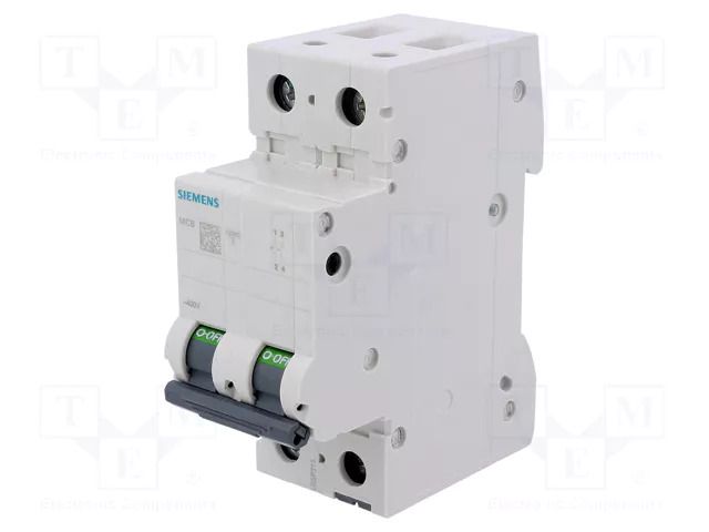Circuit breaker; 230/400VAC; Inom: 2A; Poles: 2; Charact: C; 10kA SIEMENS 5SL4202-7