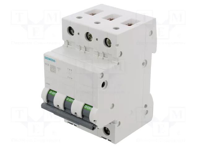 Circuit breaker; 230/400VAC; Inom: 4A; Poles: 3; Charact: C; 10kA SIEMENS 5SL4304-7