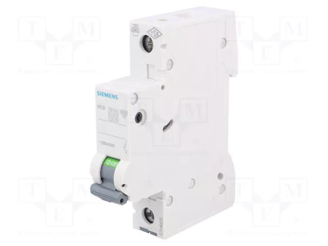 Circuit breaker; 230VAC; Inom: 8A; Poles: 1; for DIN rail mounting SIEMENS 5SL6108-7
