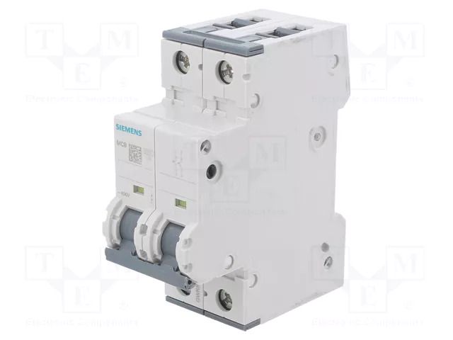Circuit breaker; 230/400VAC; Inom: 3A; Poles: 2; Charact: C; 6kA SIEMENS 5SY6203-7