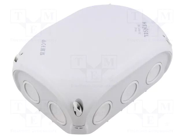 Enclosure: junction box; X: 130mm; Y: 180mm; Z: 77mm; IP66; grey HENSEL HENSEL-DK-1006-GZ