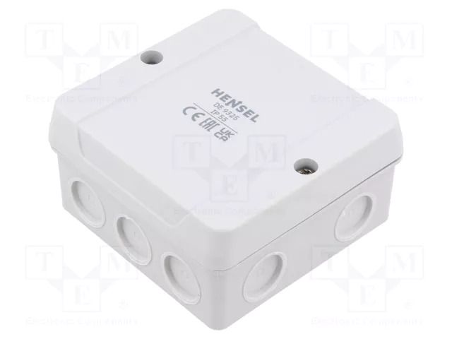 Enclosure: junction box; X: 88mm; Y: 88mm; Z: 50mm; IP55; grey HENSEL HENSEL-DE-9325-Z