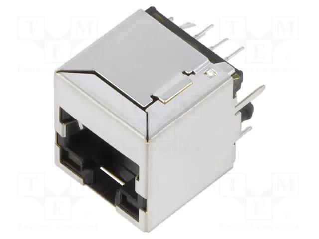 Connector: RJ45; socket; PIN: 8; shielded,with LED; 8p8c; THT BEL FUSE SI-46014-F