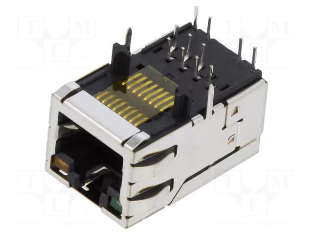 Connector: RJ45; socket; PIN: 8; shielded,with LED; 8p8c; THT BEL FUSE SI-50154-F