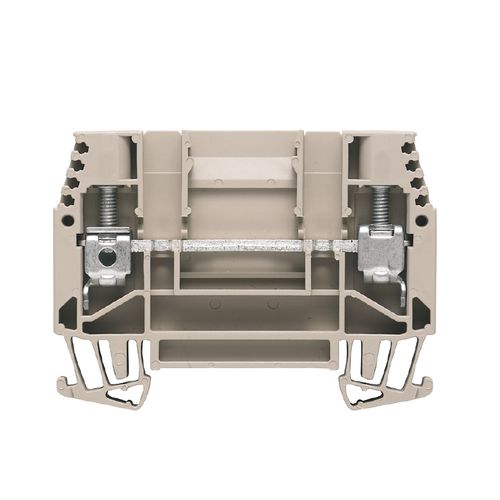 Test-disconnect terminal, Screw connection, 6 mm², 630 V, 41 A, without, Cross-disconnect: without, Integral test socket: No, TS 35, dark beige Weidmuller 1017100000 04008190021948