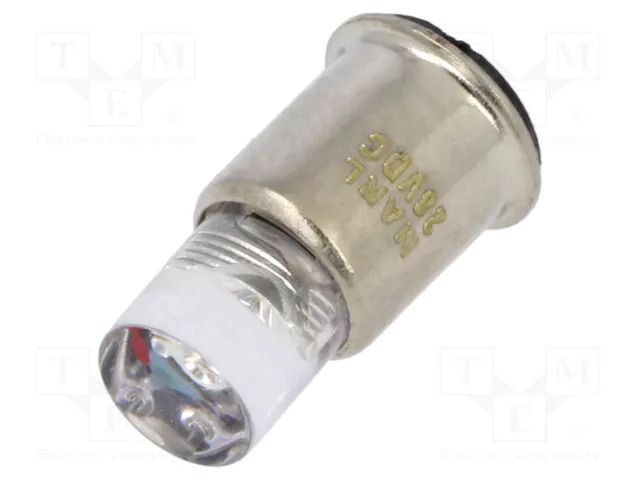 LED lamp; red; SX6s; 24÷28VDC; No.of diodes: 1; 5mm; Bulb: T1 3/4 MARL 206-501-23-38