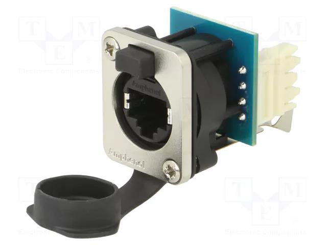 Connector: RJ45; socket; XLRnet; Cat: 6; with push button; IDC AMPHENOL RJXS8FG6110