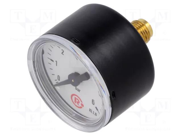 Manometer; 0÷6bar; G 1/8",rear connection; 40mm; Temp: -20÷60°C PNEUMAT 110.45
