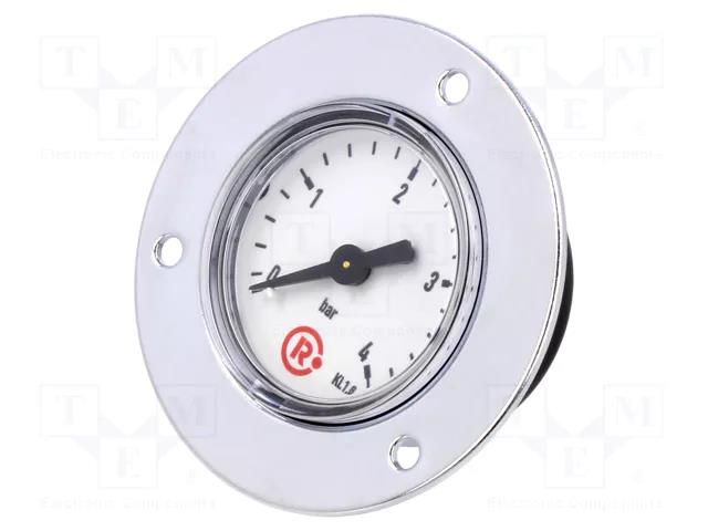 Manometer; 0÷4bar; G 1/8",rear connection; 40mm; Temp: -20÷60°C PNEUMAT 304/40