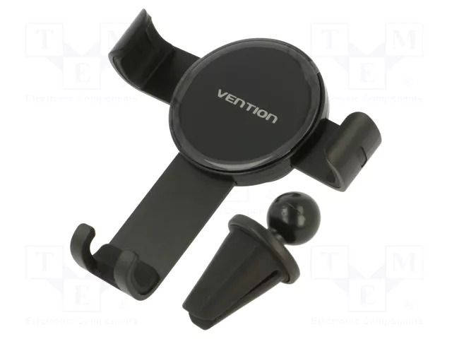 Car holder; black; air vent; 4.7÷7.2"; Enclos.mat: ABS,silicone VENTION KCGB0
