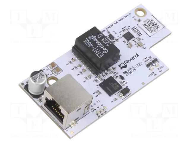 Extension module; 111.7x70.73x19.7mm; Interface: PoE Ethernet Riverdi STM32H7-POE-ADDON