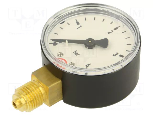 Manometer; 0÷4bar; G 1/4",bottom connection; 50mm; Temp: -20÷60°C PNEUMAT 104-K