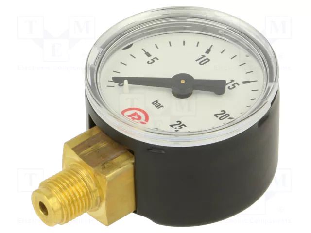 Manometer; 0÷25bar; G 1/8",bottom connection; 40mm; metal PNEUMAT 110.37