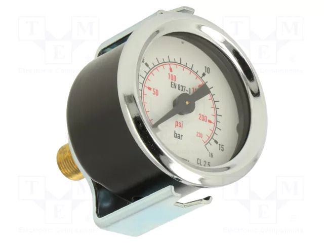 Manometer; 0÷16bar; G 1/8",rear connection; 40mm; Temp: -20÷60°C PNEUMAT 110.77