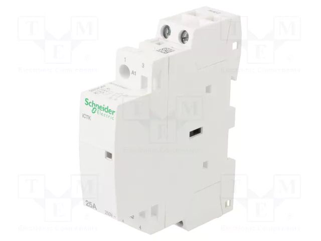 Contactor: 2-pole installation; 25A; 230÷240VAC; NO x2; IP20; ICT SCHNEIDER ELECTRIC A9C40225