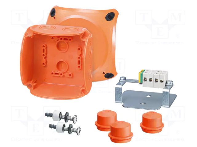 Enclosure: emergency; X: 104mm; Y: 104mm; Z: 70mm; IP65,IP66; orange HENSEL HENSEL-FK-0402