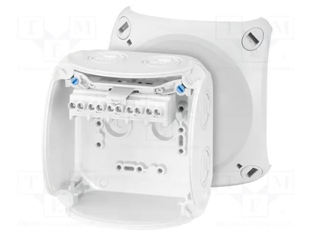 Enclosure: junction box; X: 104mm; Y: 104mm; Z: 70mm; IP66,IP67; grey HENSEL HENSEL-KF-0404-G