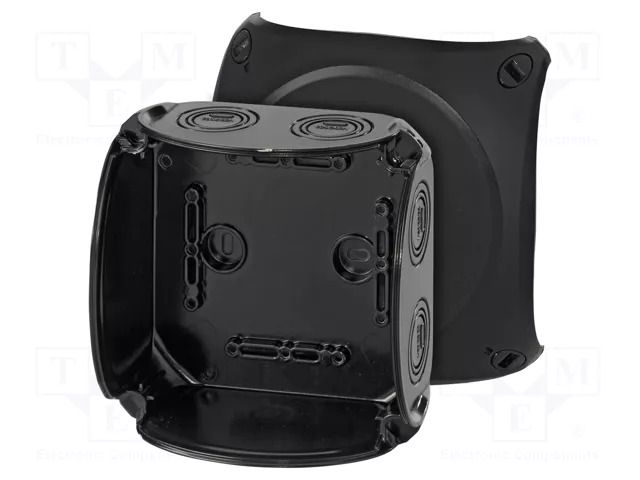 Enclosure: junction box; X: 130mm; Y: 130mm; Z: 77mm; IP66,IP67 HENSEL HENSEL-KF-0600-B
