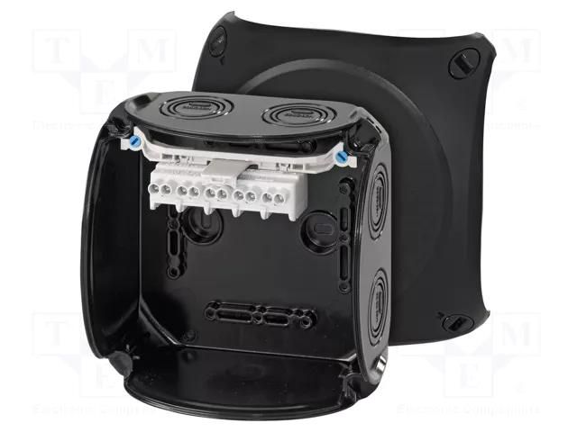 Enclosure: junction box; X: 130mm; Y: 130mm; Z: 77mm; IP66,IP67 HENSEL HENSEL-KF-0604-B