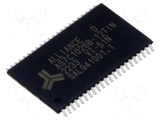 IC: SRAM memory; 1MbSRAM; 16kx8bit; 5V; 12ns; TSOP44 II; -40÷85°C ALLIANCE MEMORY AS7C1026B-12TIN