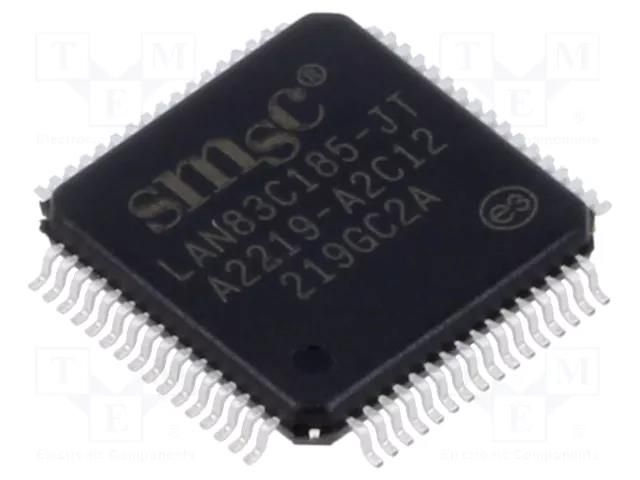 IC: transceiver; 10/100Base-T; full duplex,MII; LQFP64; 3.3V MICROCHIP TECHNOLOGY LAN83C185-JT